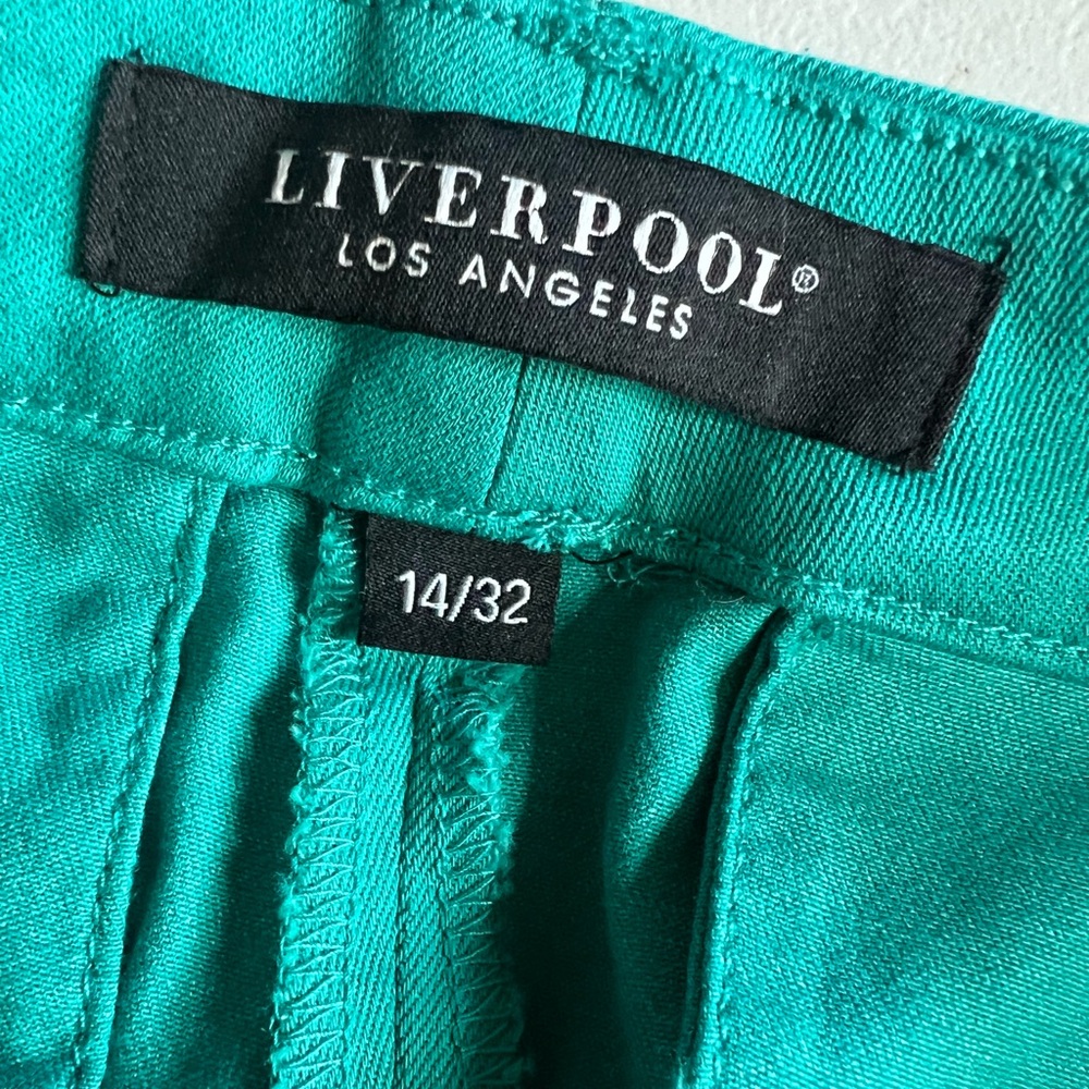 Liverpool Turquoise Kick Flare Crop Jeans, 14 - Picture 8 of 10